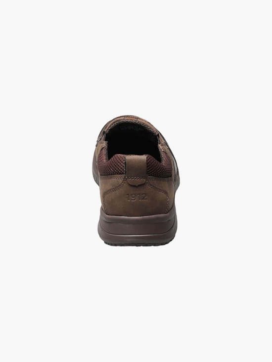 Mens Nunn Bush Conway Moc Toe Slip Ons in Dark Brown. 84846 main image 6